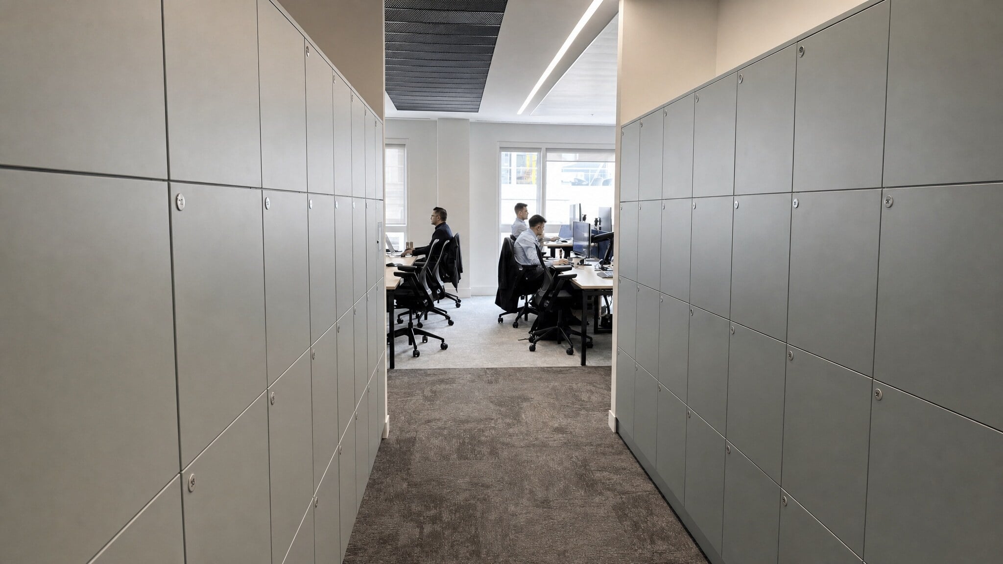 Facility planning meeting for smart locker installation