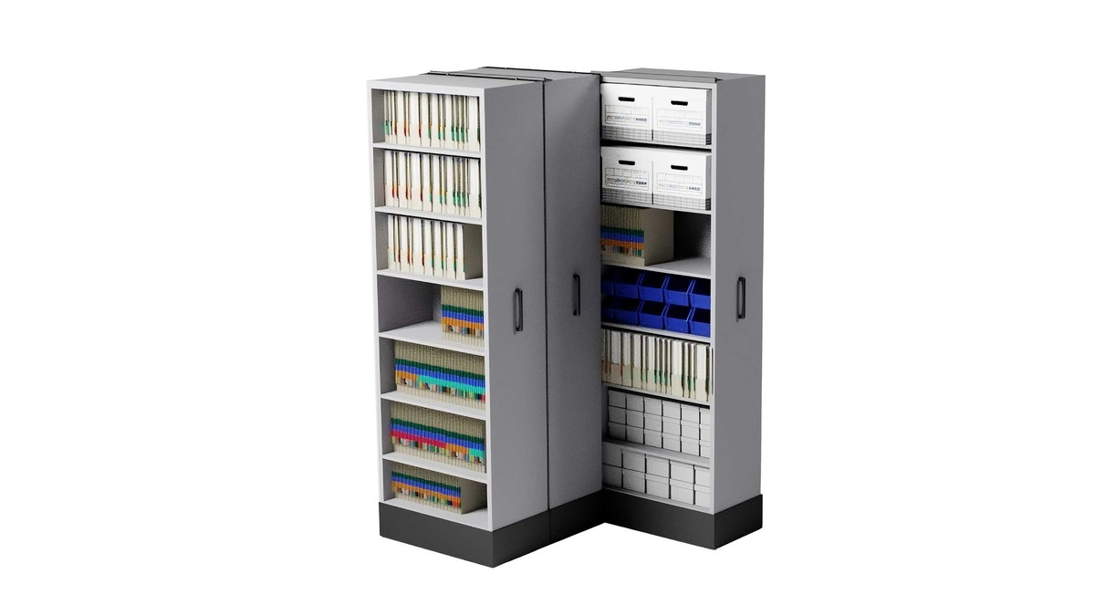 high density retractable shelving systems