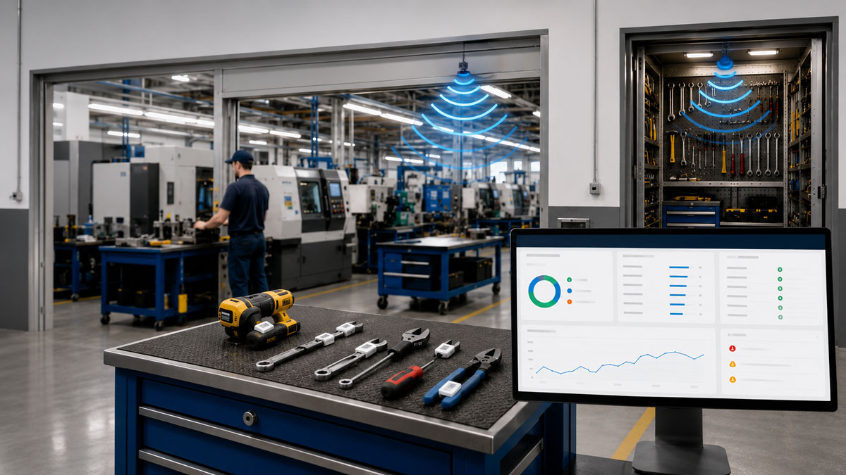 RFID tag used for tracking tools in a manufacturing environment